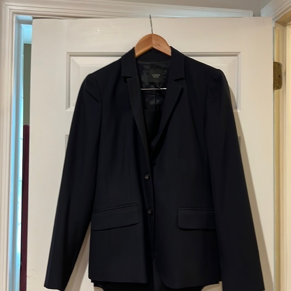 J. Crew Navy skirt suit super 120’s wool